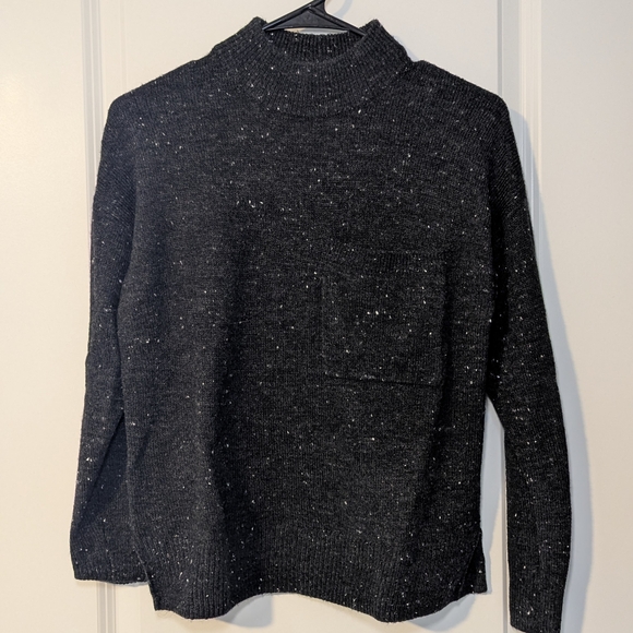 Madewell Sweaters - Madewell Black Speckled Crew Neck Sweater